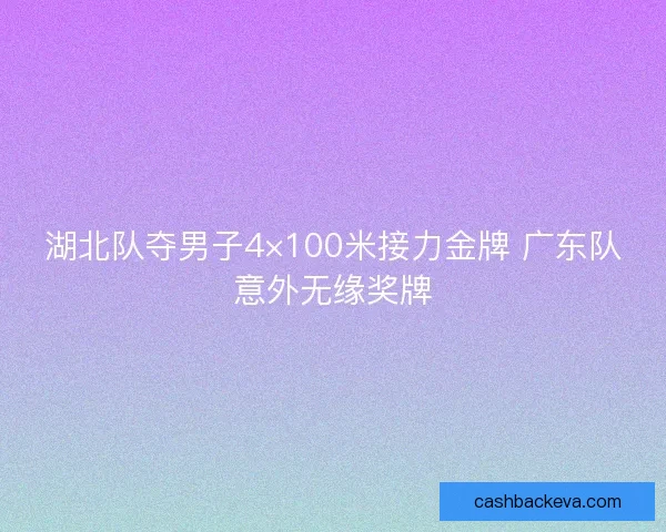 湖北队夺男子4×100米接力金牌 广东队意外无缘奖牌 湖北队夺男子4×100米接力金牌 广东队意外无缘奖牌